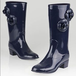 Chanel rain boots